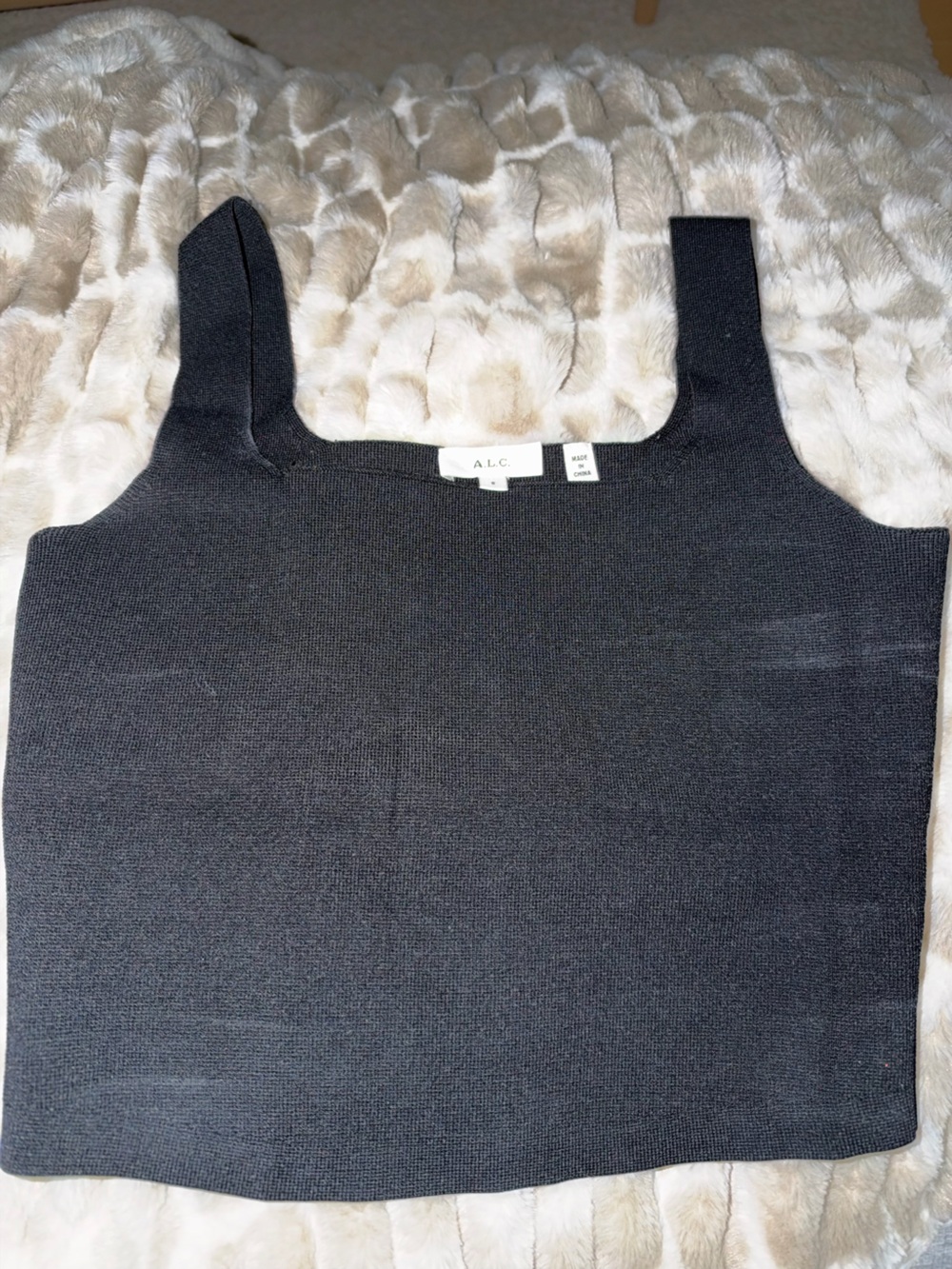 A.L.C. Women’s Black bandage Knit Tank